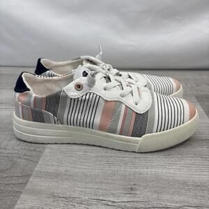 Roxy  Surf  Cannon  Women’s Nautical Stripe Sneakers, Sz 8